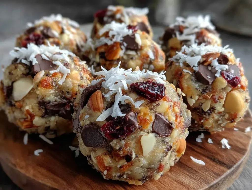 healthy trail mix energy balls - featured image