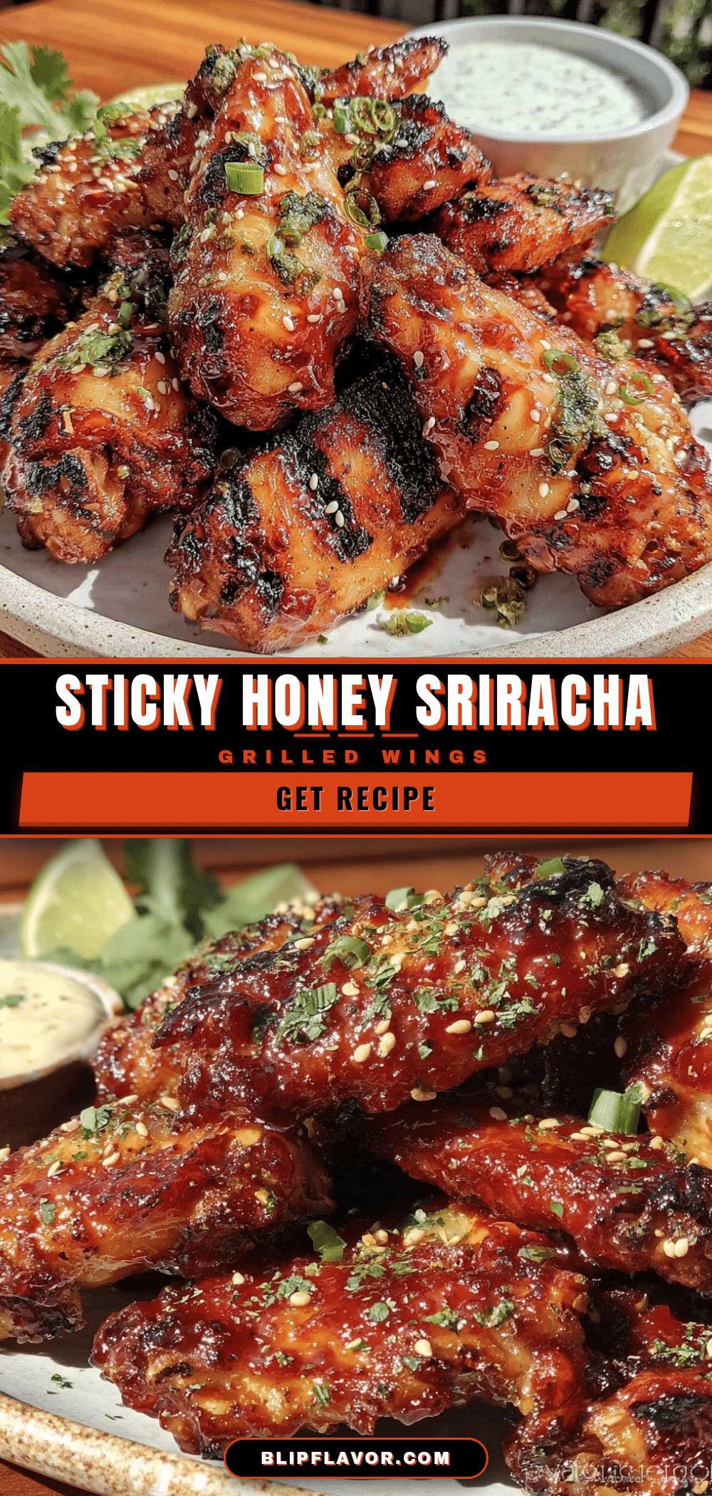 honey sriracha grilled chicken wings recipe