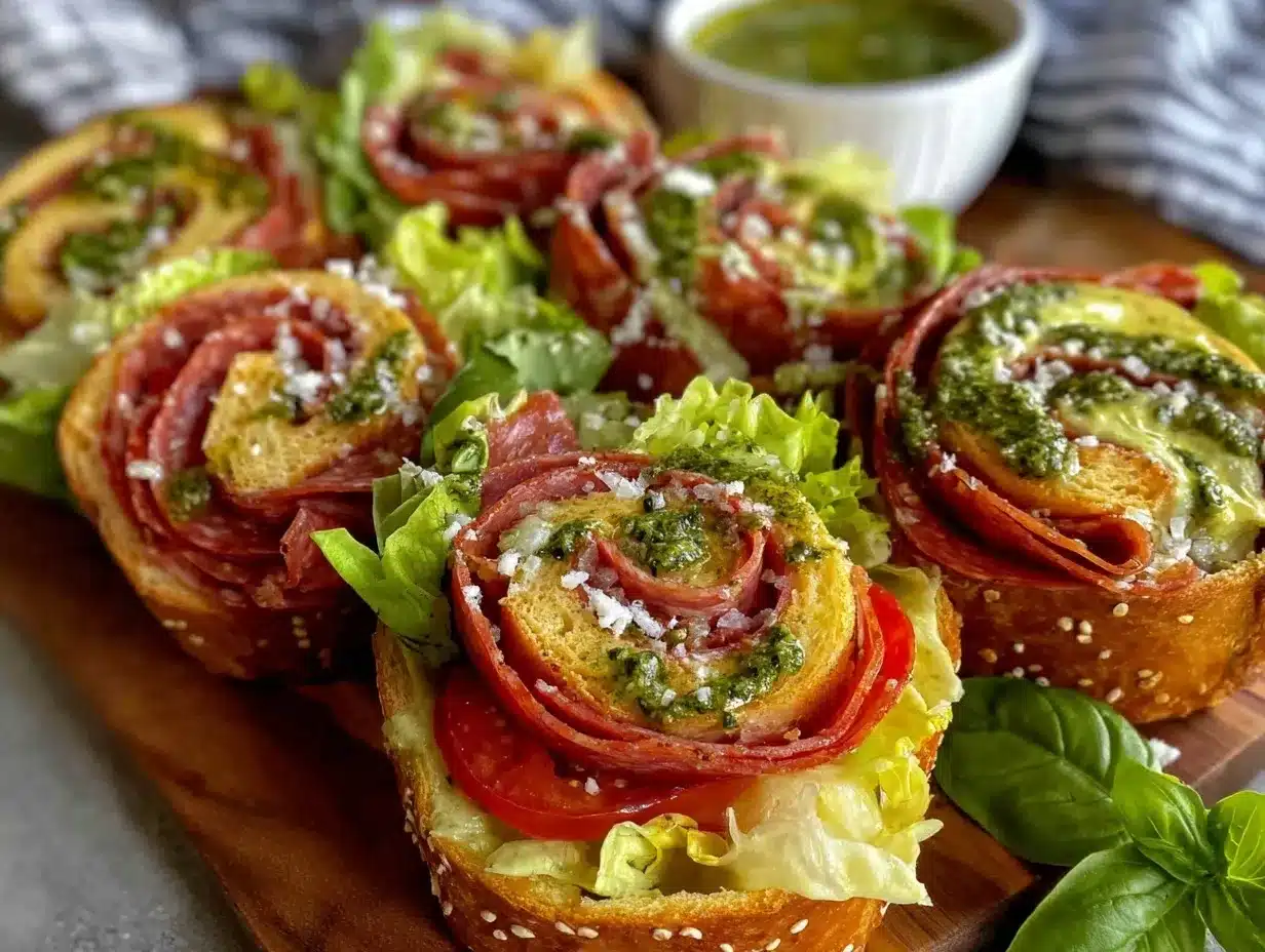 Italian Sub Sandwich Roll-Ups preparation steps