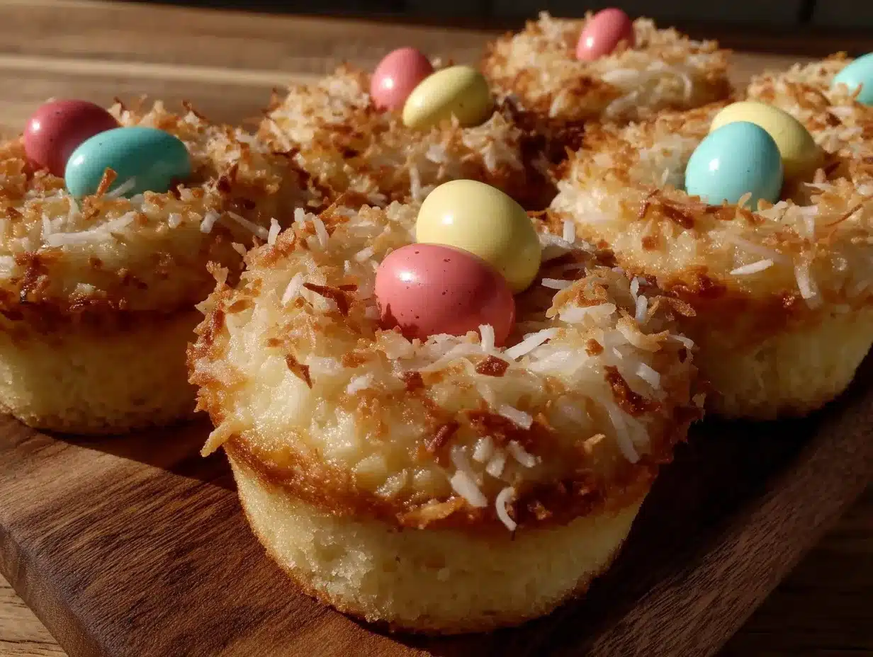 Lemon Coconut Easter Nest Cupcakes preparation steps