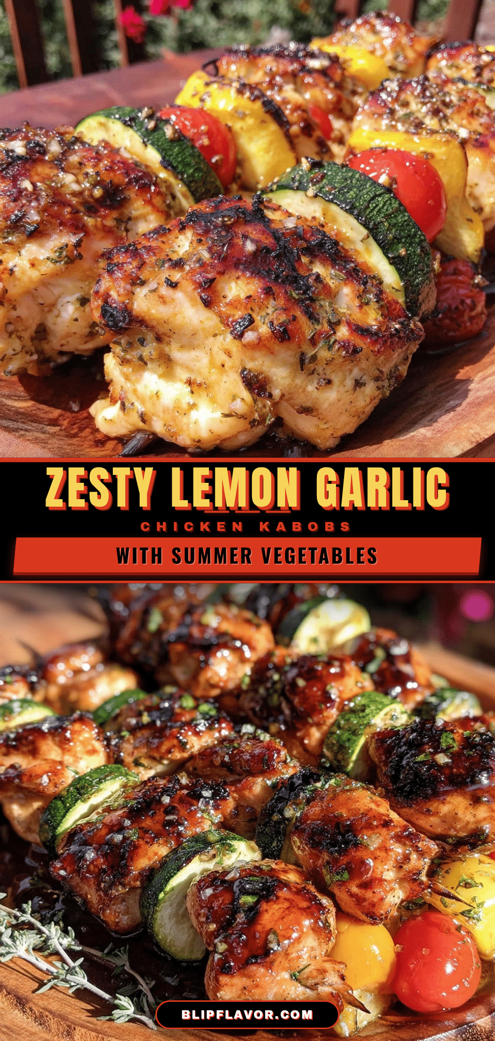 lemon garlic chicken kabobs recipe