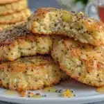 lemon poppy seed shortbread cookies - featured image