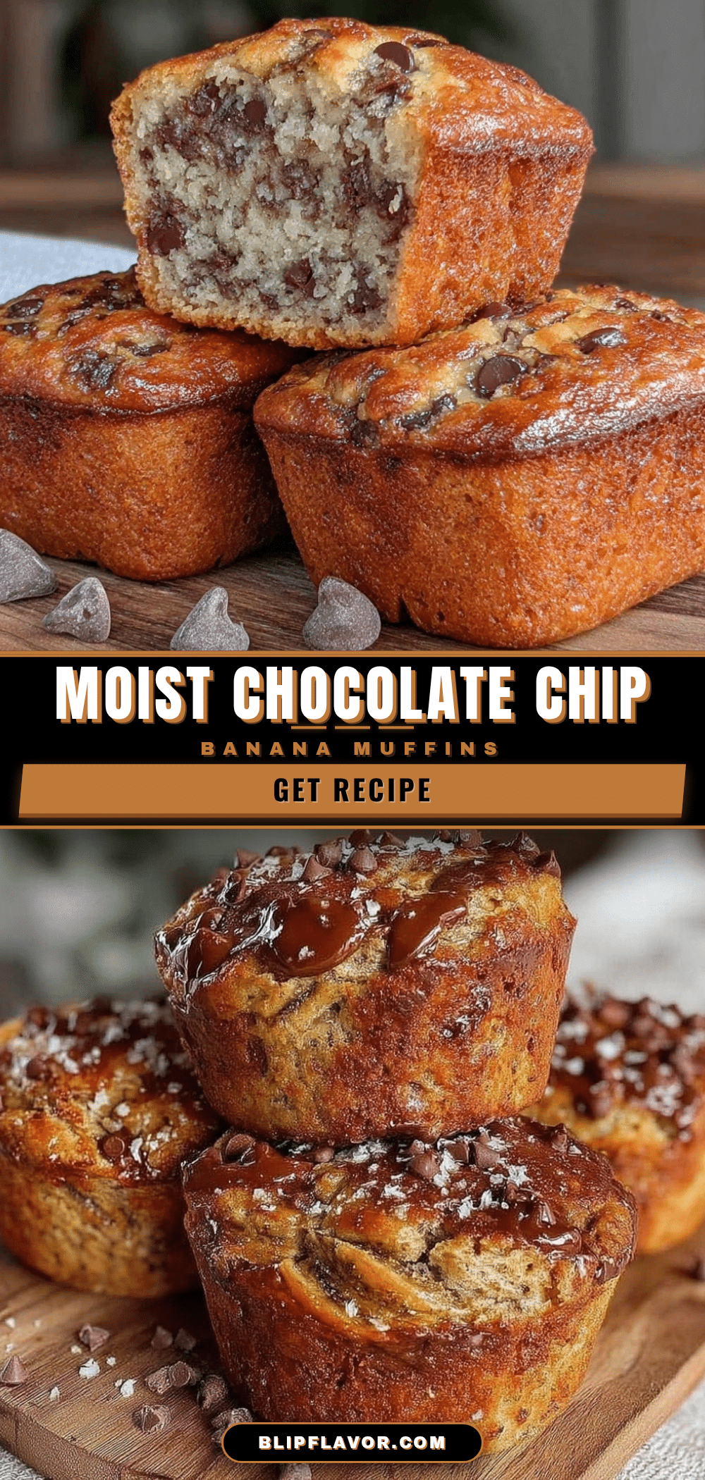 moist chocolate chip banana bread muffins recipe