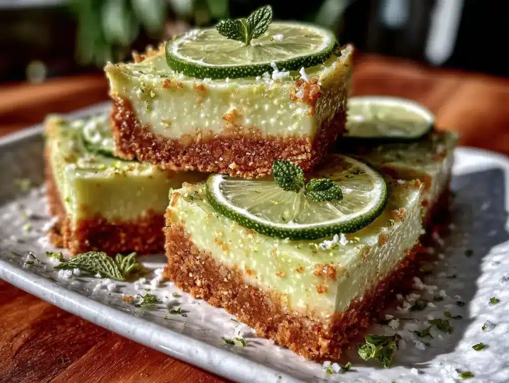 no bake key lime pie bars - featured image