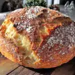 no-knead crusty artisan bread recipe - featured image