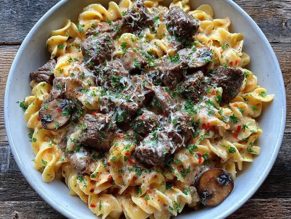 one-pot beef stroganoff preparation steps