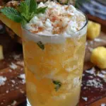 pineapple coconut rum punch - featured image
