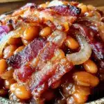 savory brown sugar bacon baked beans - featured image