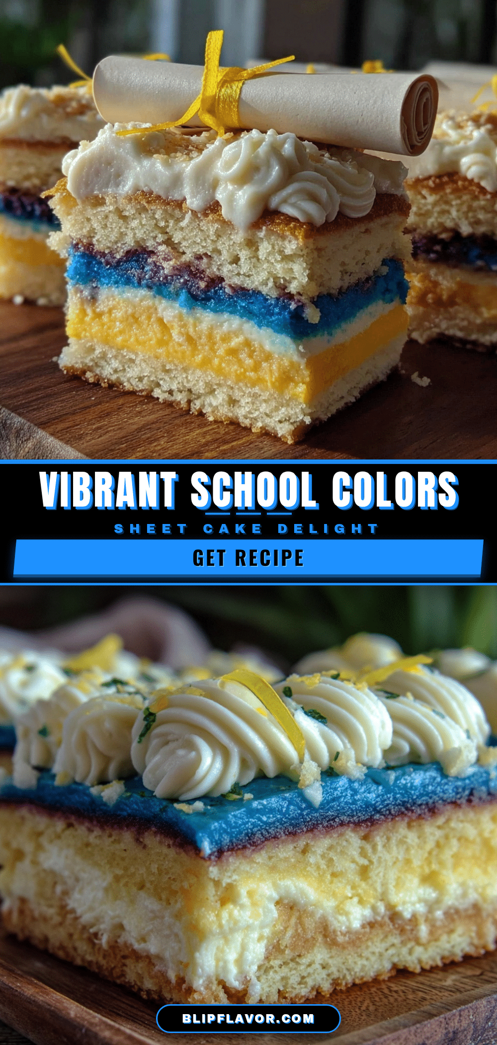 school colors sheet cake recipe