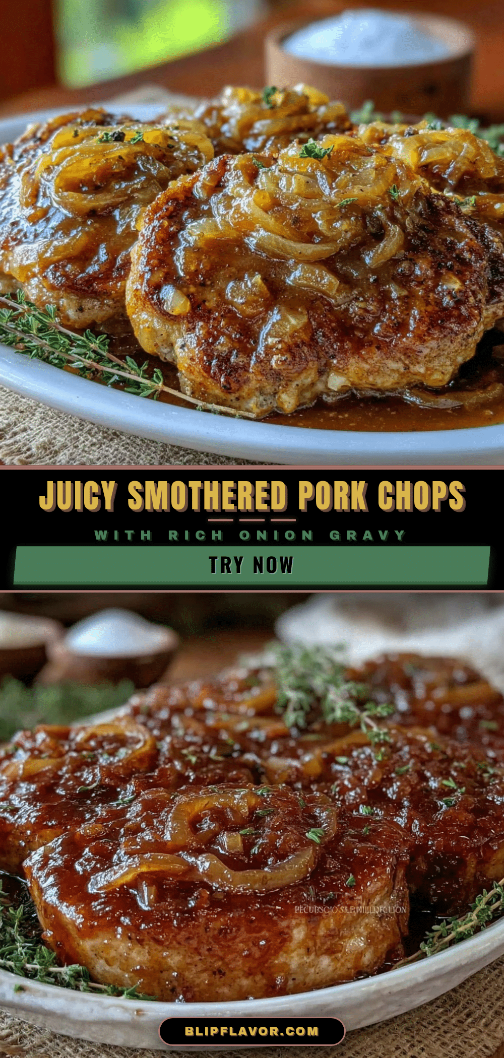 smothered pork chops recipe