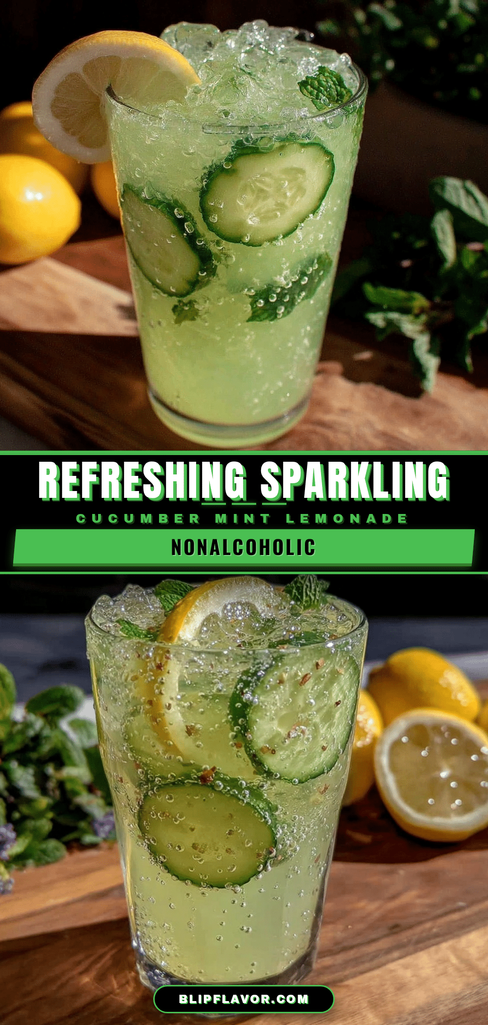 sparkling cucumber mint lemonade recipe
