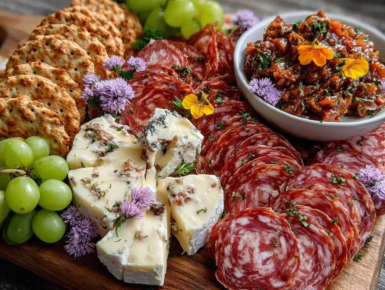 spring garden charcuterie board preparation steps