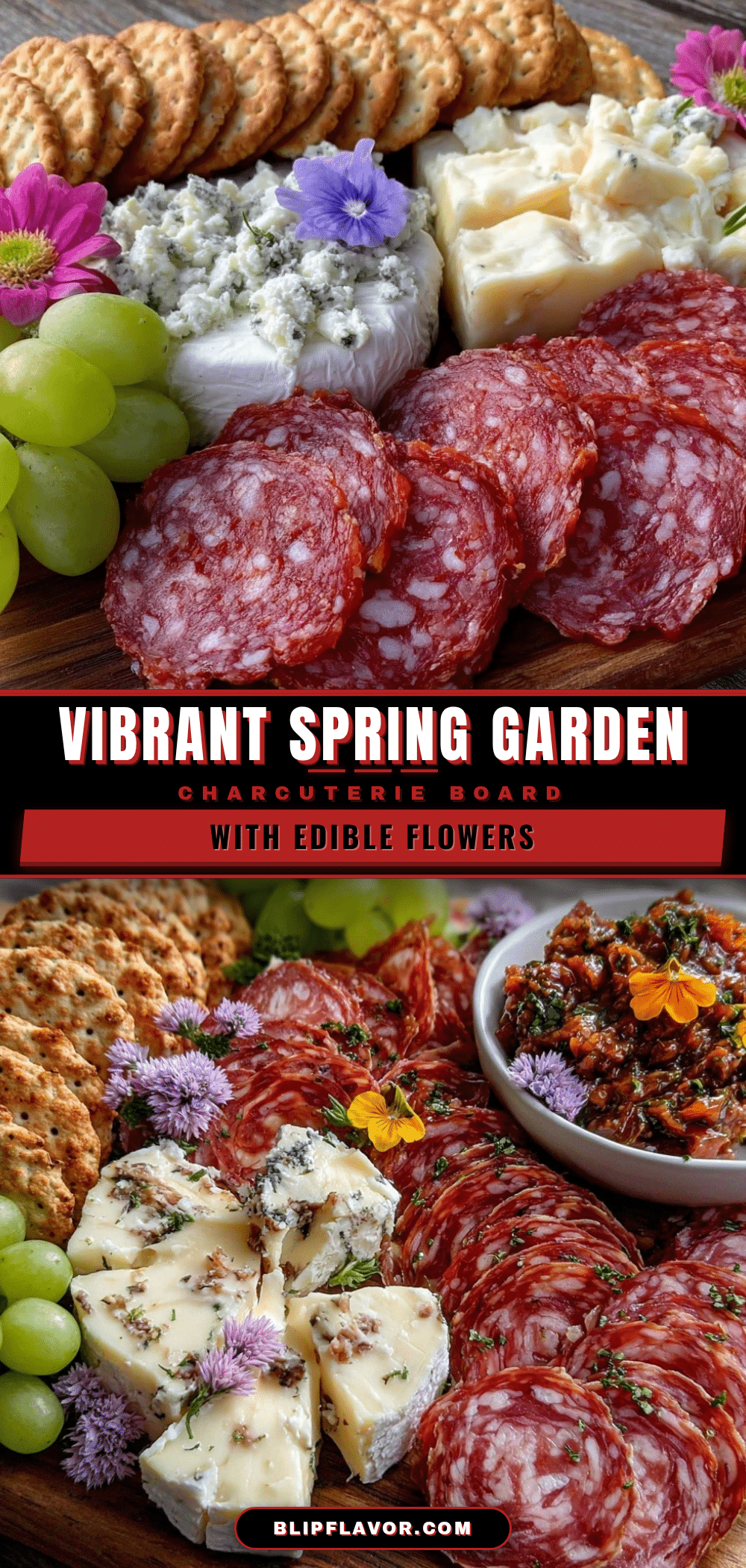 spring garden charcuterie board recipe