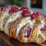 strawberry cream cheese Danish braid - featured image