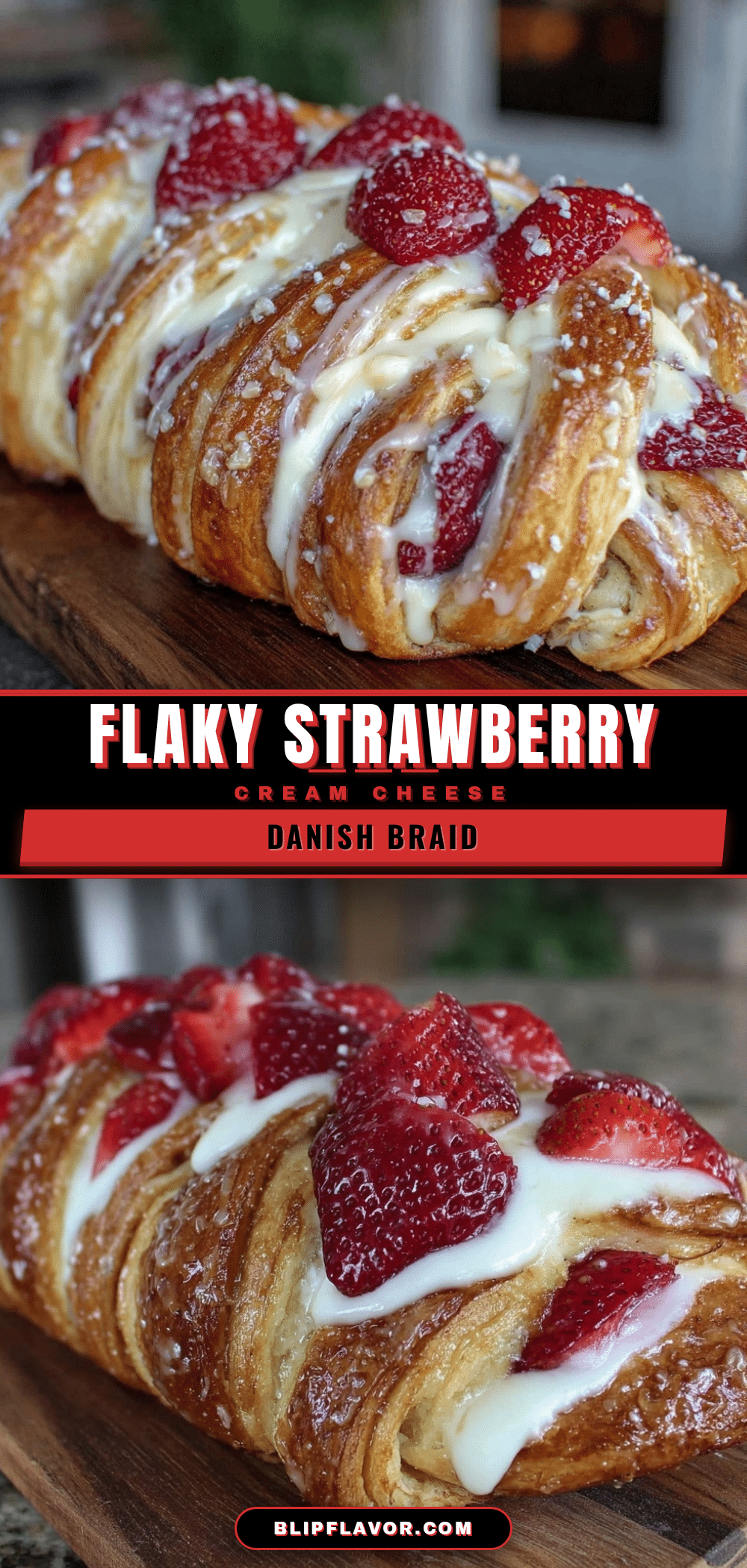 strawberry cream cheese Danish braid recipe
