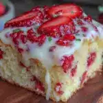 Strawberry Lemonade Poke Cake - featured image