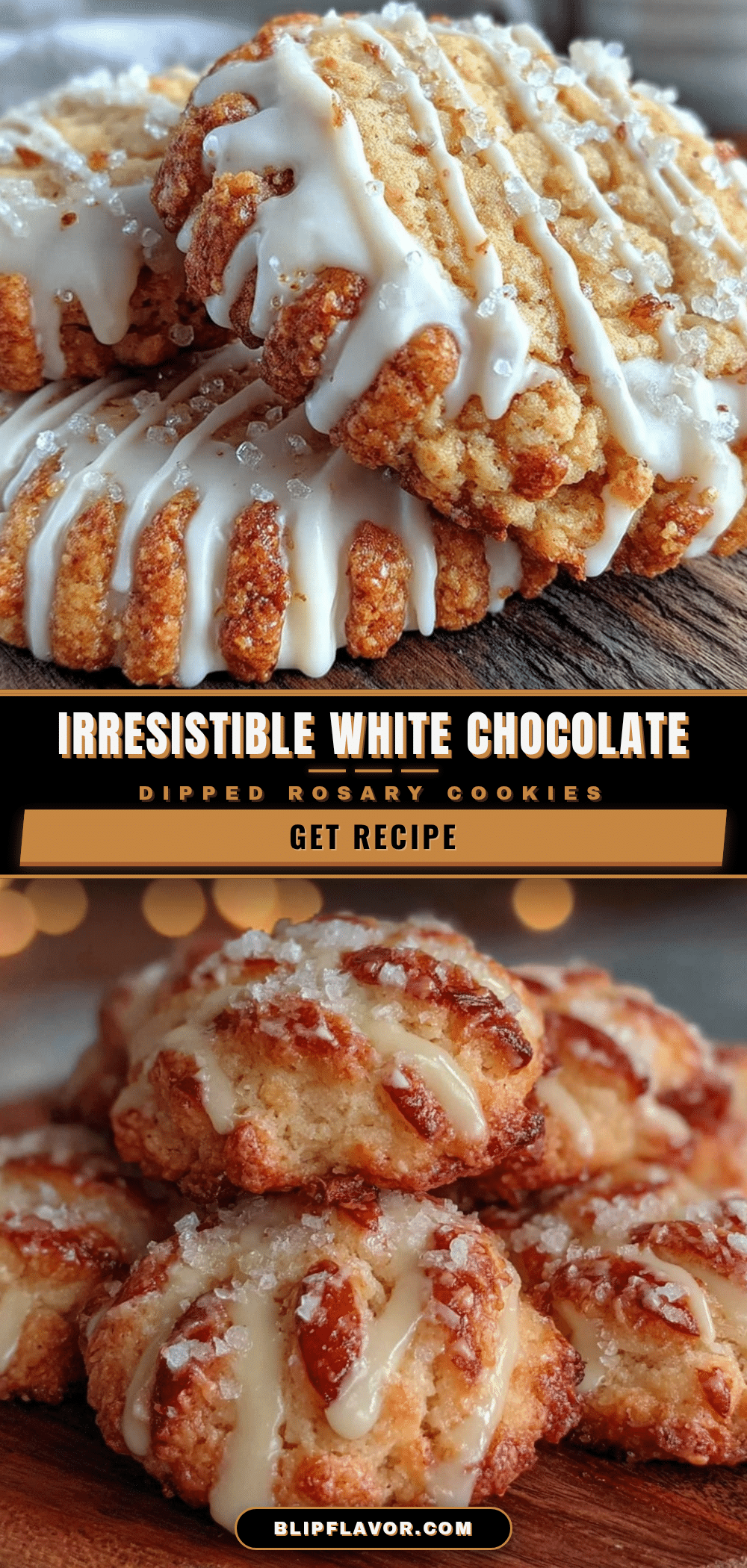 white chocolate dipped rosary cookies recipe