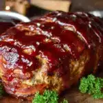 bacon-wrapped BBQ meatloaf - featured image