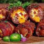 bacon wrapped jalapeño popper dogs - featured image