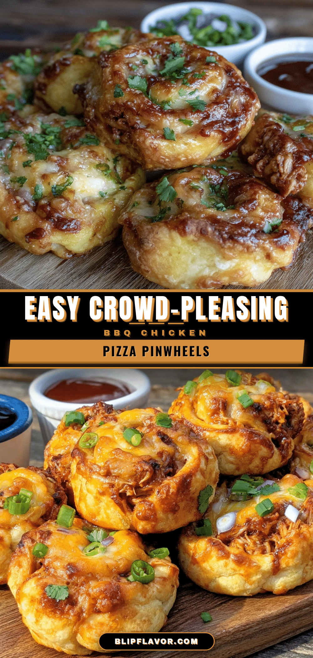 BBQ chicken pizza pinwheels recipe
