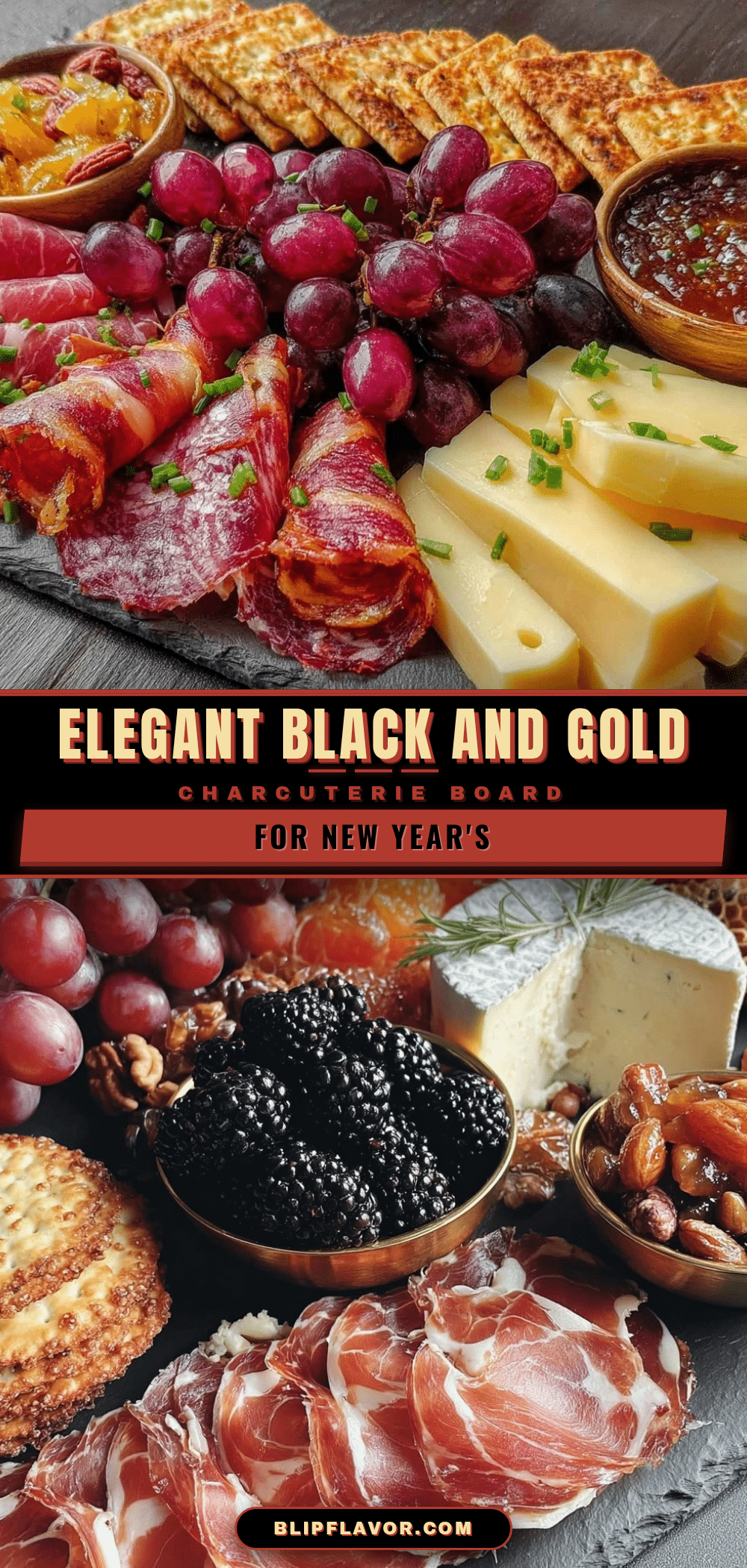 black and gold charcuterie board recipe