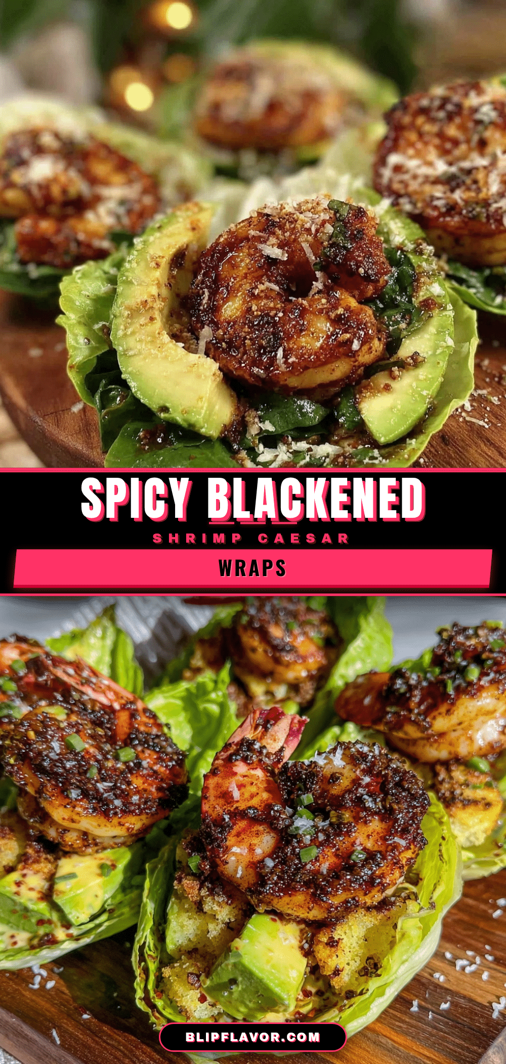 blackened shrimp caesar lettuce wraps recipe