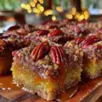 bourbon pecan pie bars - featured image