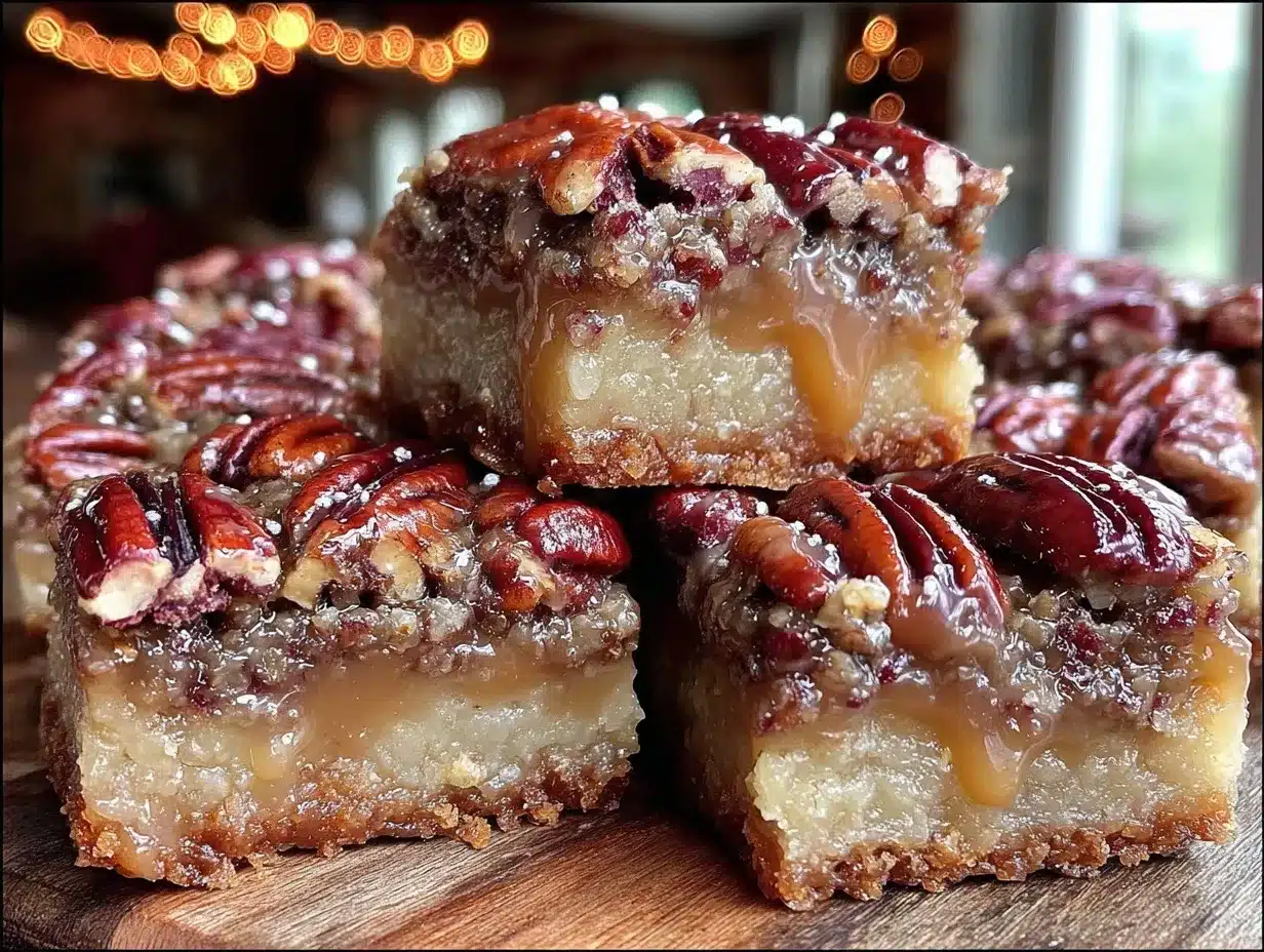 bourbon pecan pie bars preparation steps