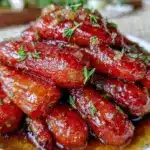 brown butter honey glazed baby carrots - featured image