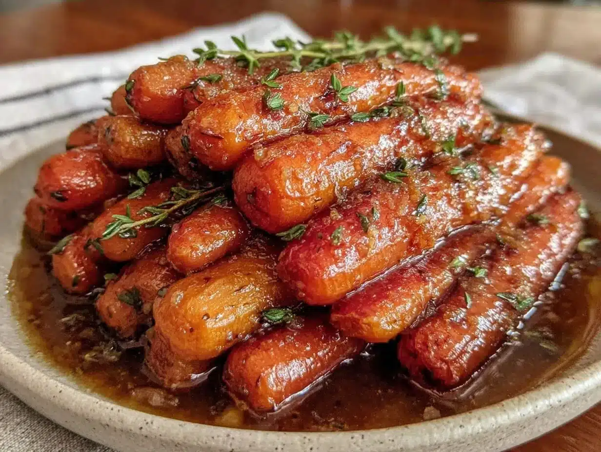 brown butter honey glazed baby carrots preparation steps