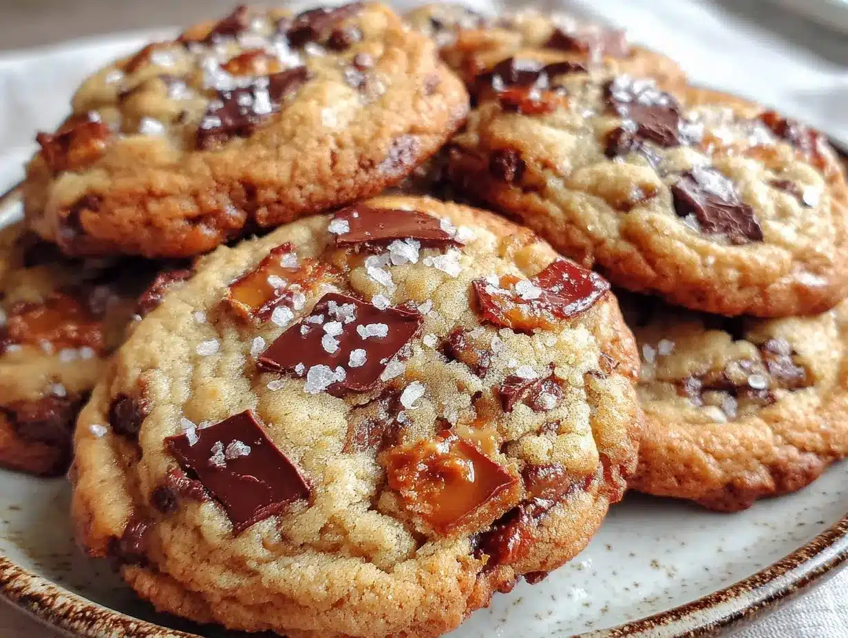 browned butter toffee chocolate chip cookies preparation steps
