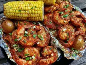 Cajun shrimp boil foil packs - featured image