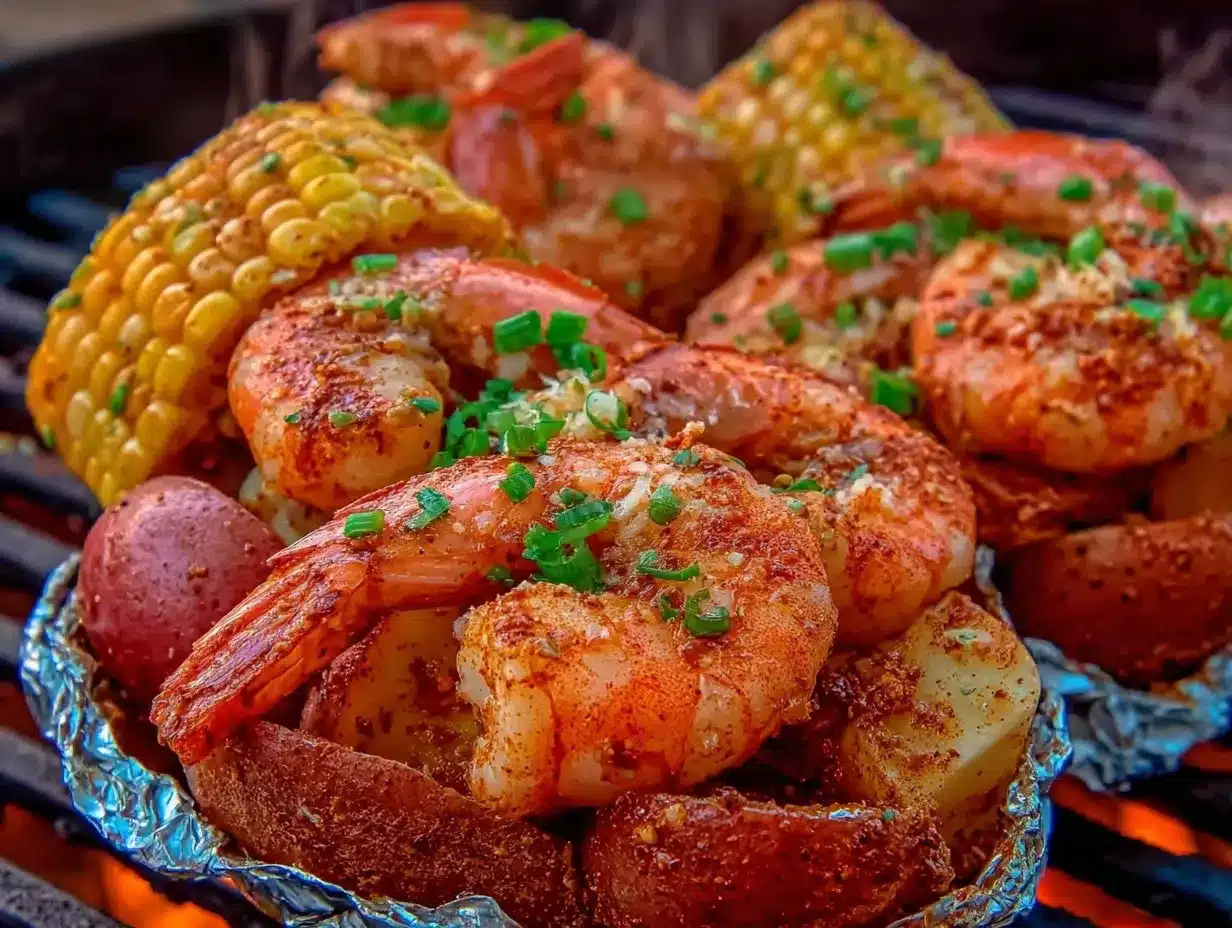 Cajun shrimp boil foil packs preparation steps