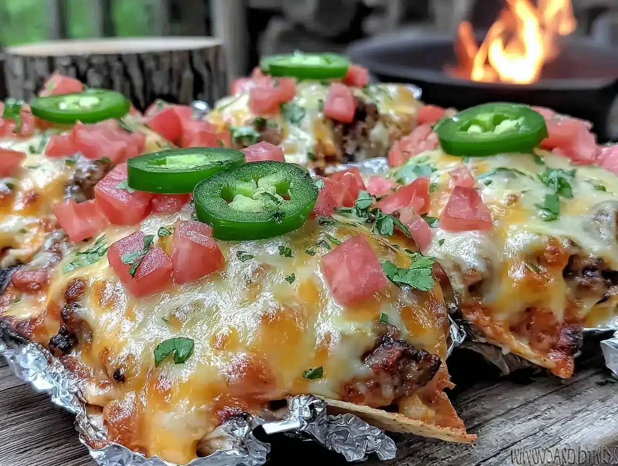 campfire foil packet nachos preparation steps