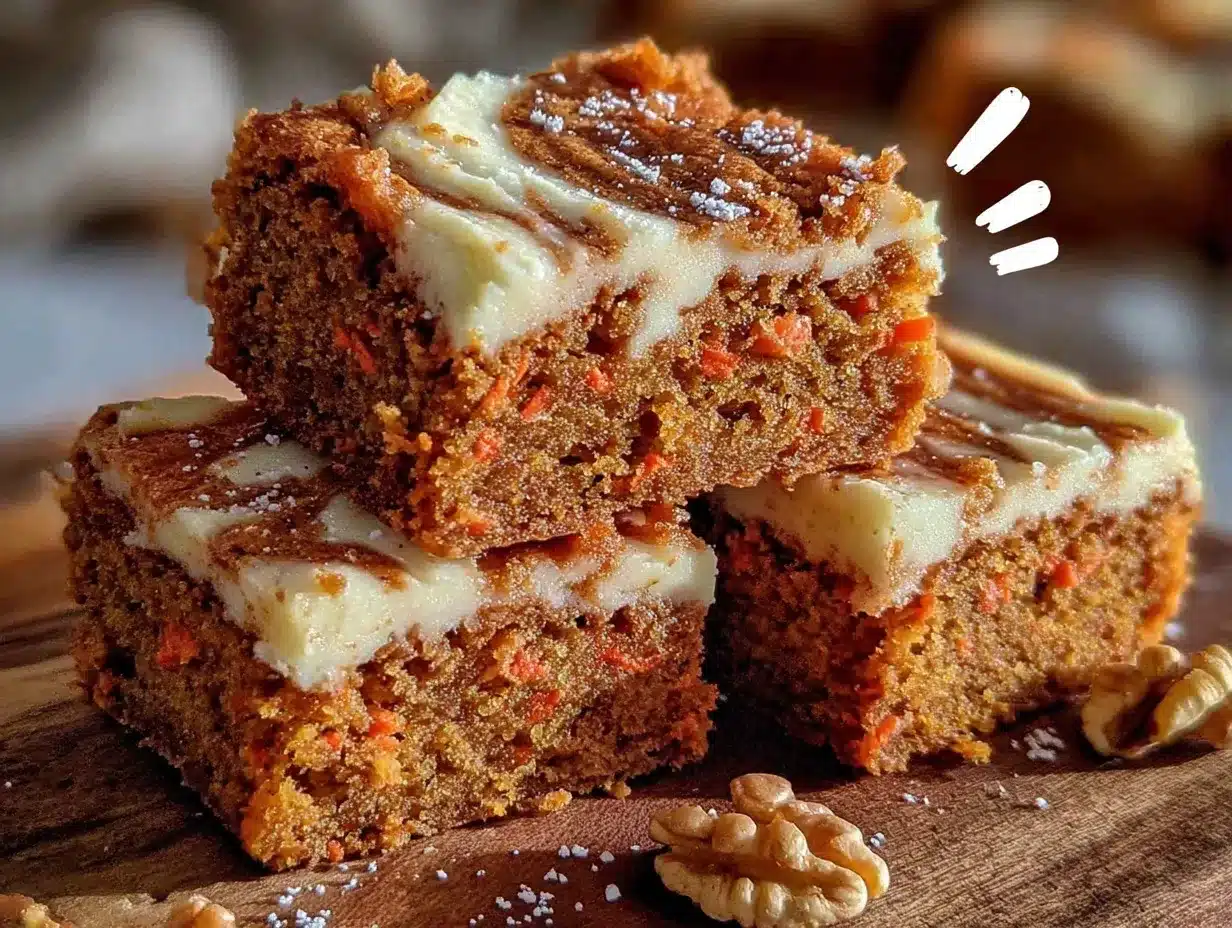 carrot cake blondies preparation steps