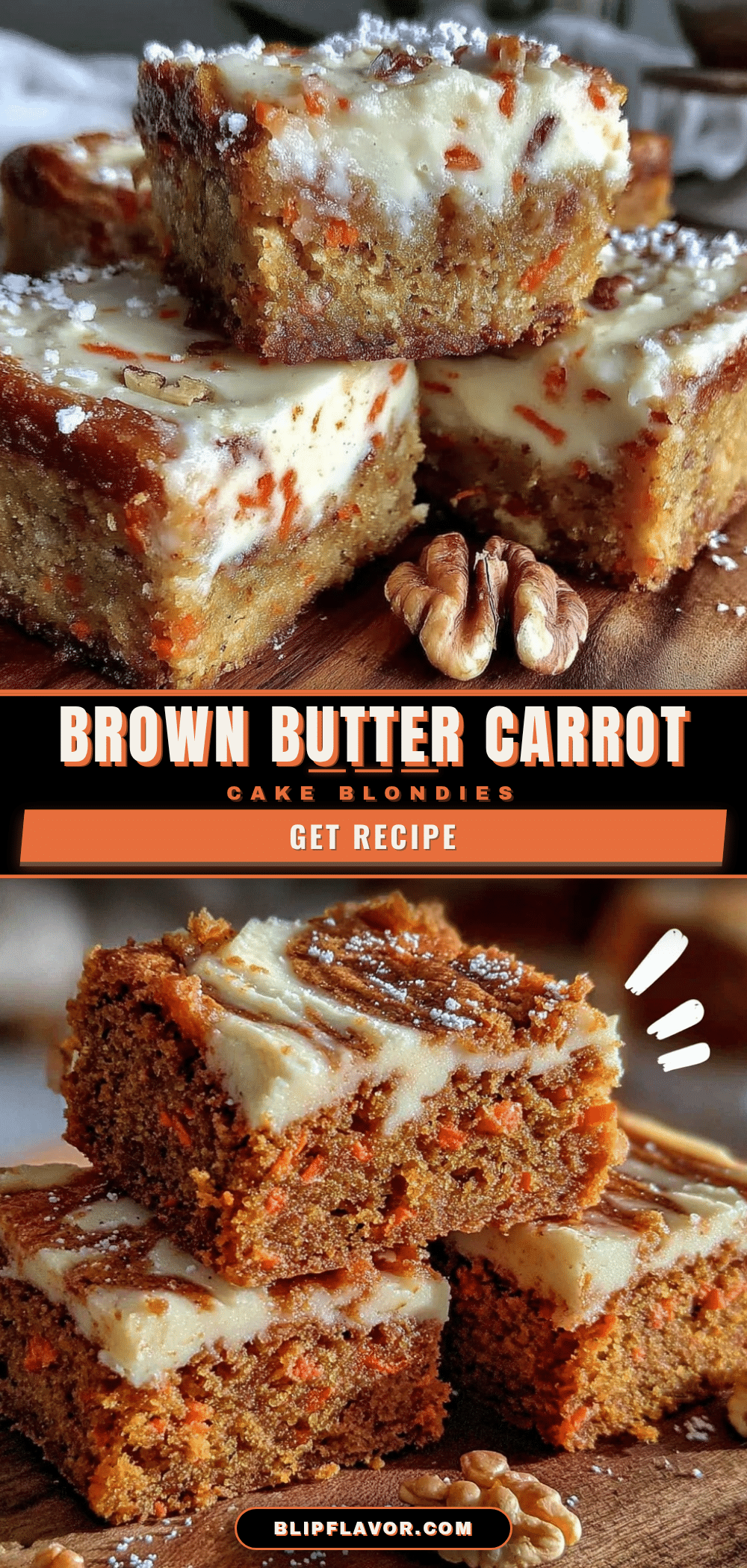 carrot cake blondies recipe