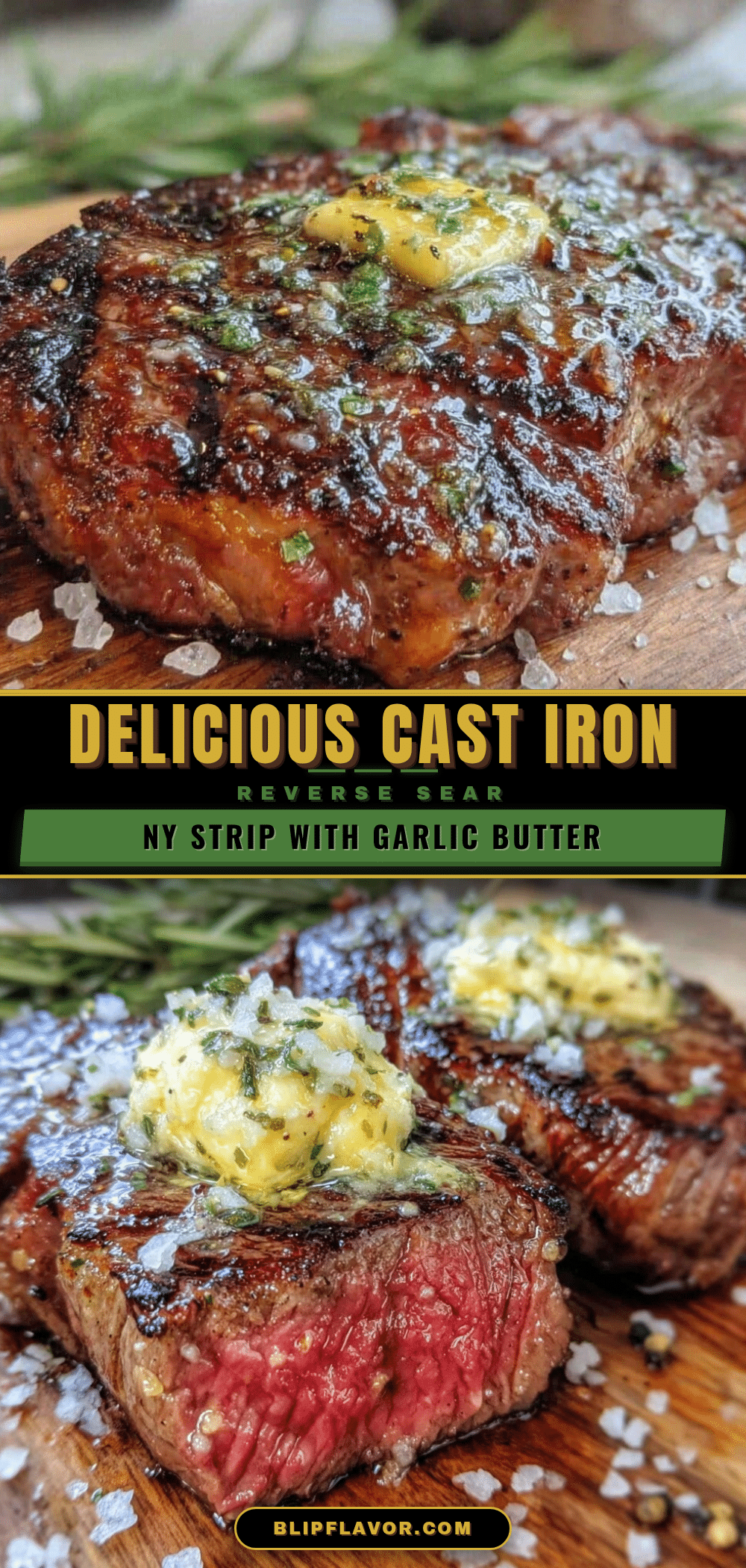 cast iron reverse sear ny strip recipe
