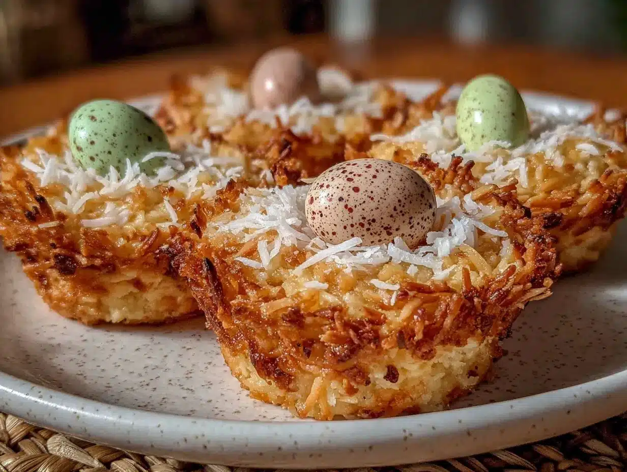 Coconut Nest Cupcakes preparation steps