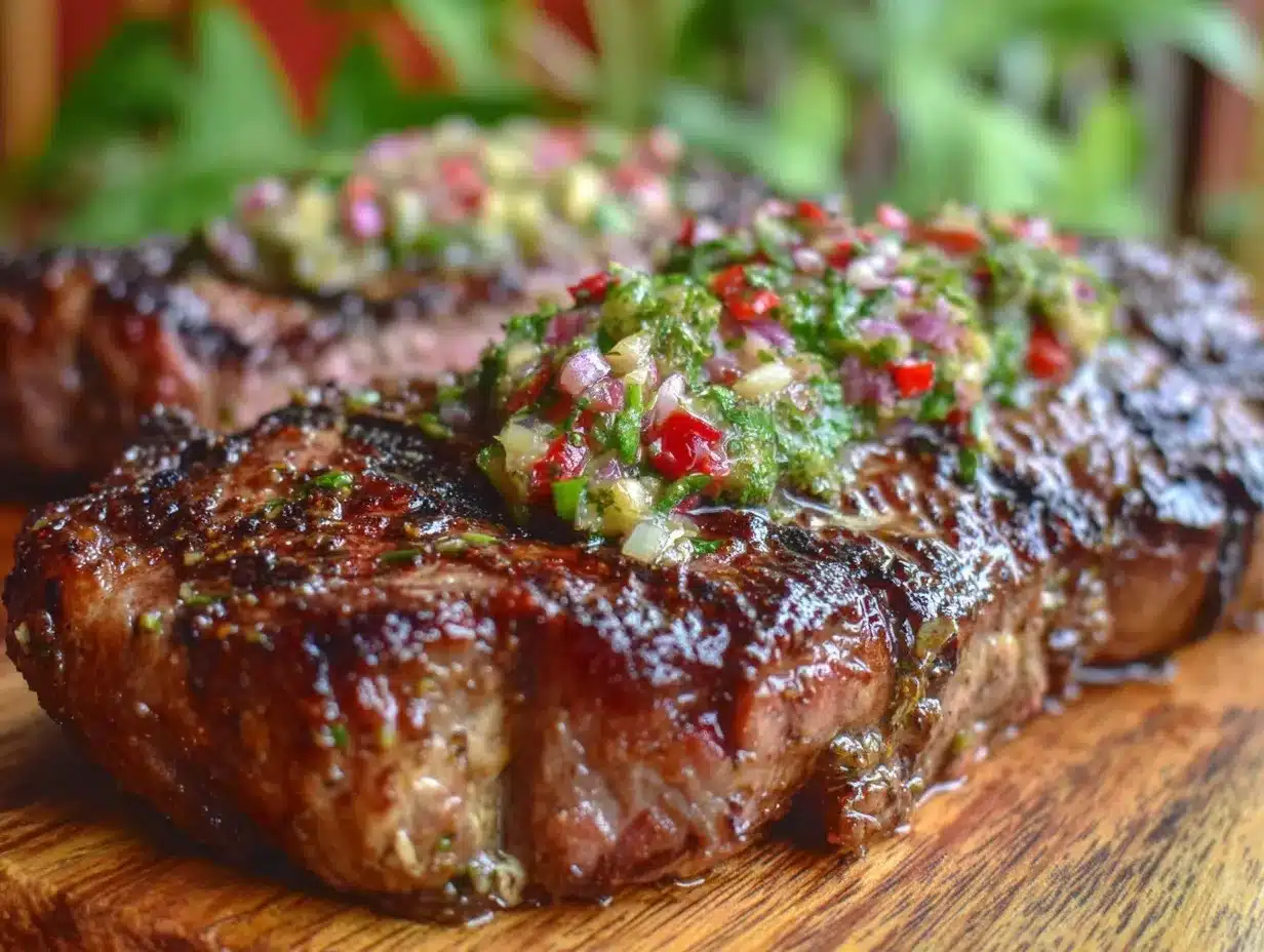 coffee-rubbed grilled ribeye preparation steps