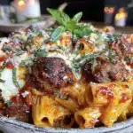 creamy baked ziti - featured image