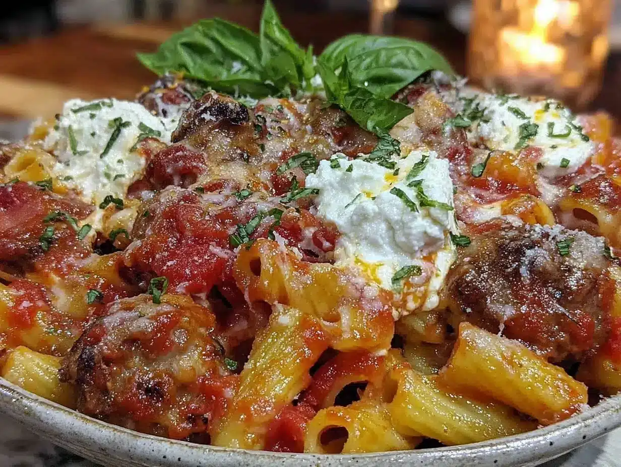 creamy baked ziti preparation steps