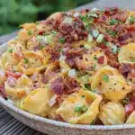 creamy crack chicken pasta salad - featured image