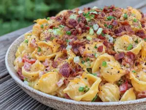 creamy crack chicken pasta salad - featured image