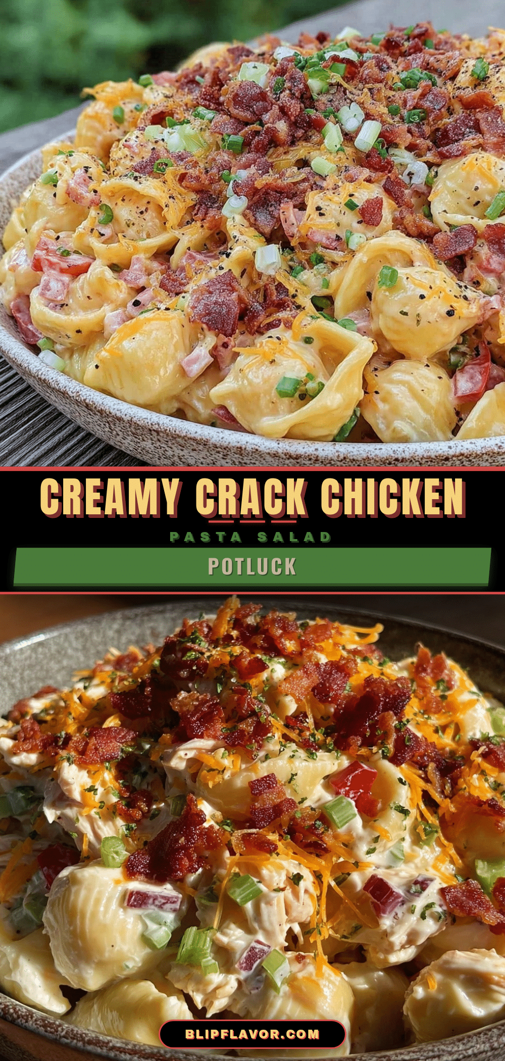 creamy crack chicken pasta salad recipe