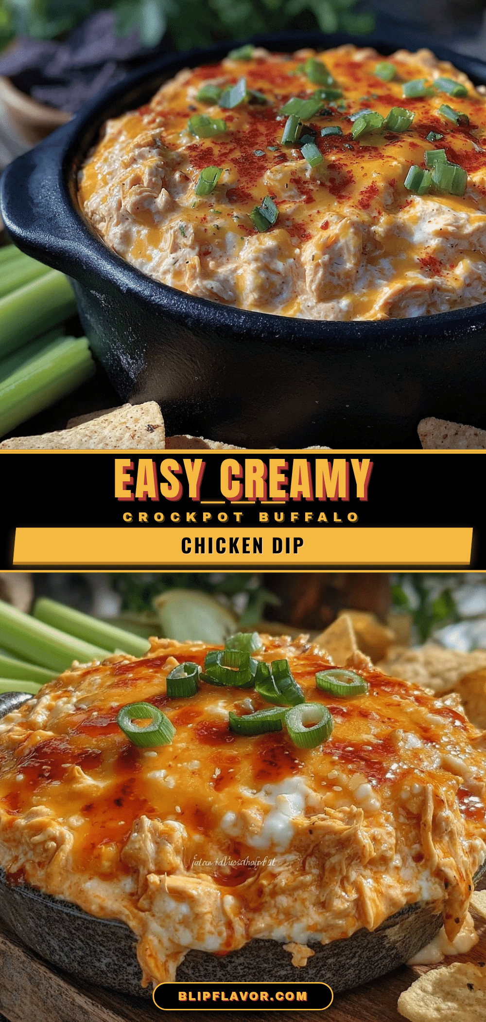 creamy crockpot buffalo chicken dip recipe
