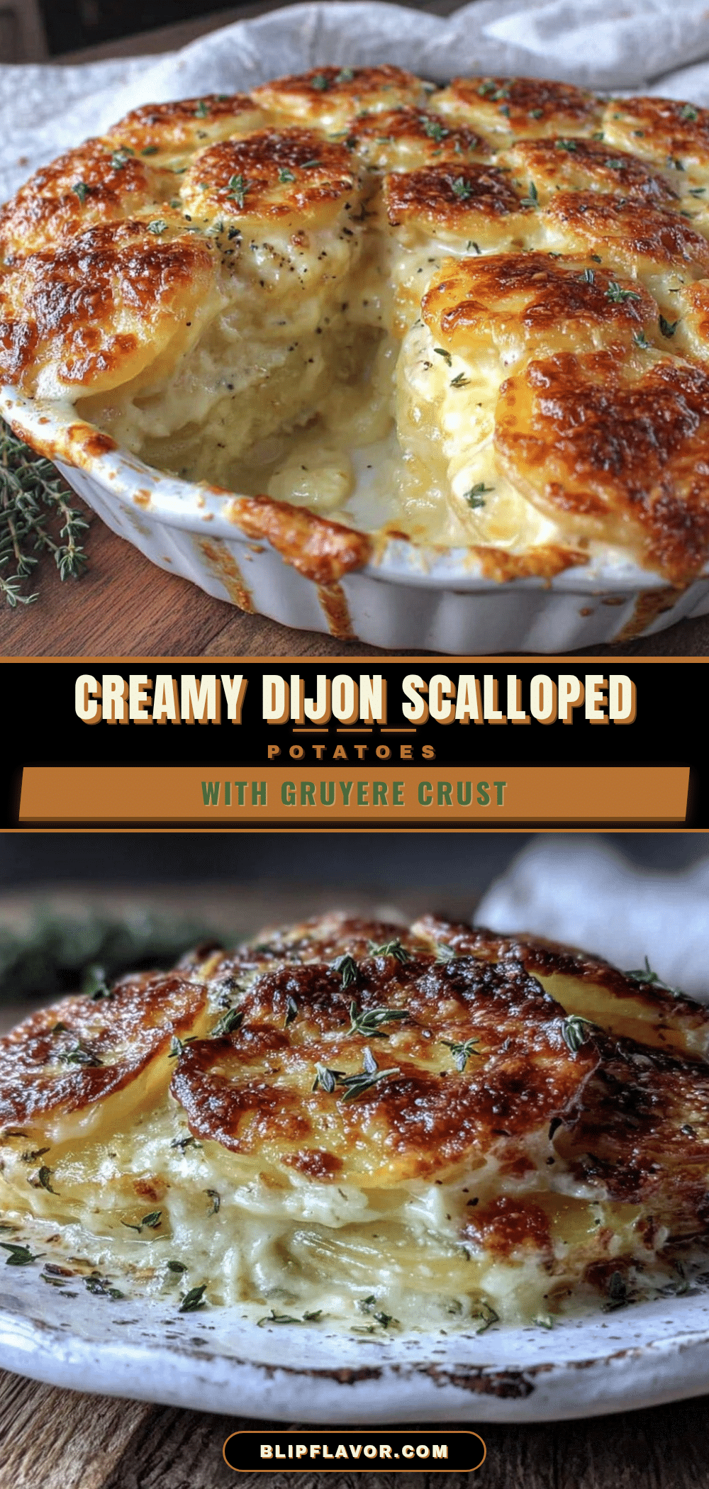 creamy Dijon scalloped potatoes recipe