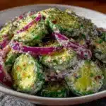 creamy dill cucumber onion salad - featured image