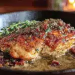 creamy garlic butter chicken breast skillet - featured image