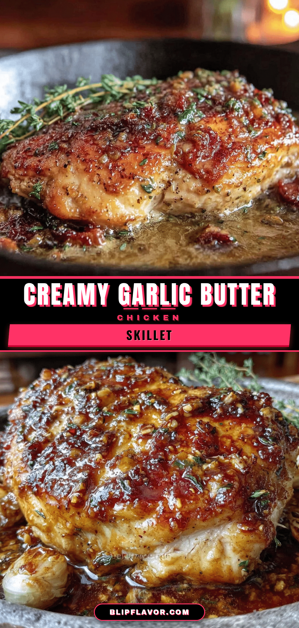 creamy garlic butter chicken breast skillet recipe