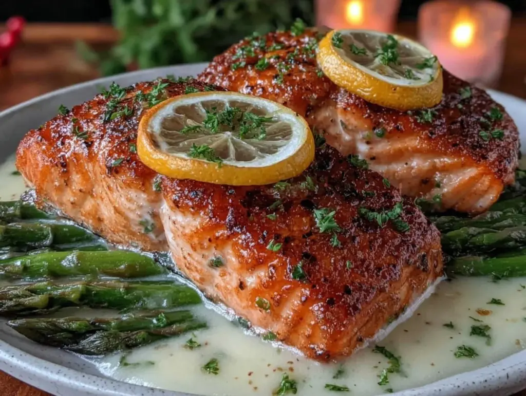 creamy lemon butter salmon - featured image